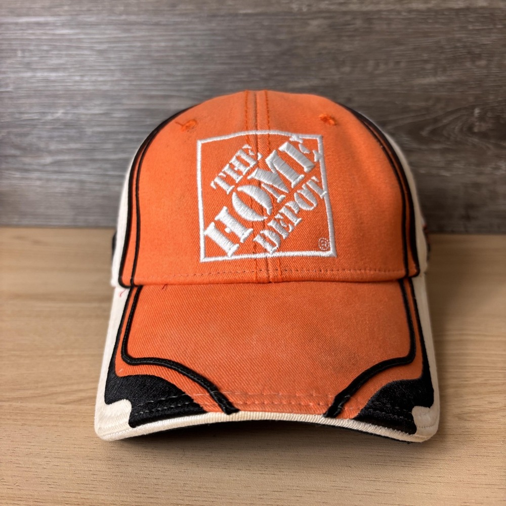 Vintage Home Depot Tony Stewart Hat Cap Strap Back One Size NASCAR Racing